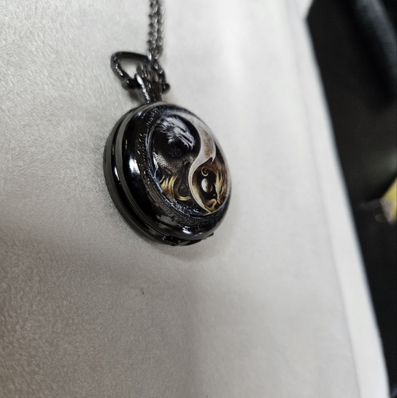 Black Silver Dragon Pocket Watch - Picture 7 of 11